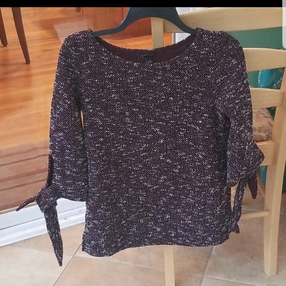 Ann Taylor burgandy tweed small